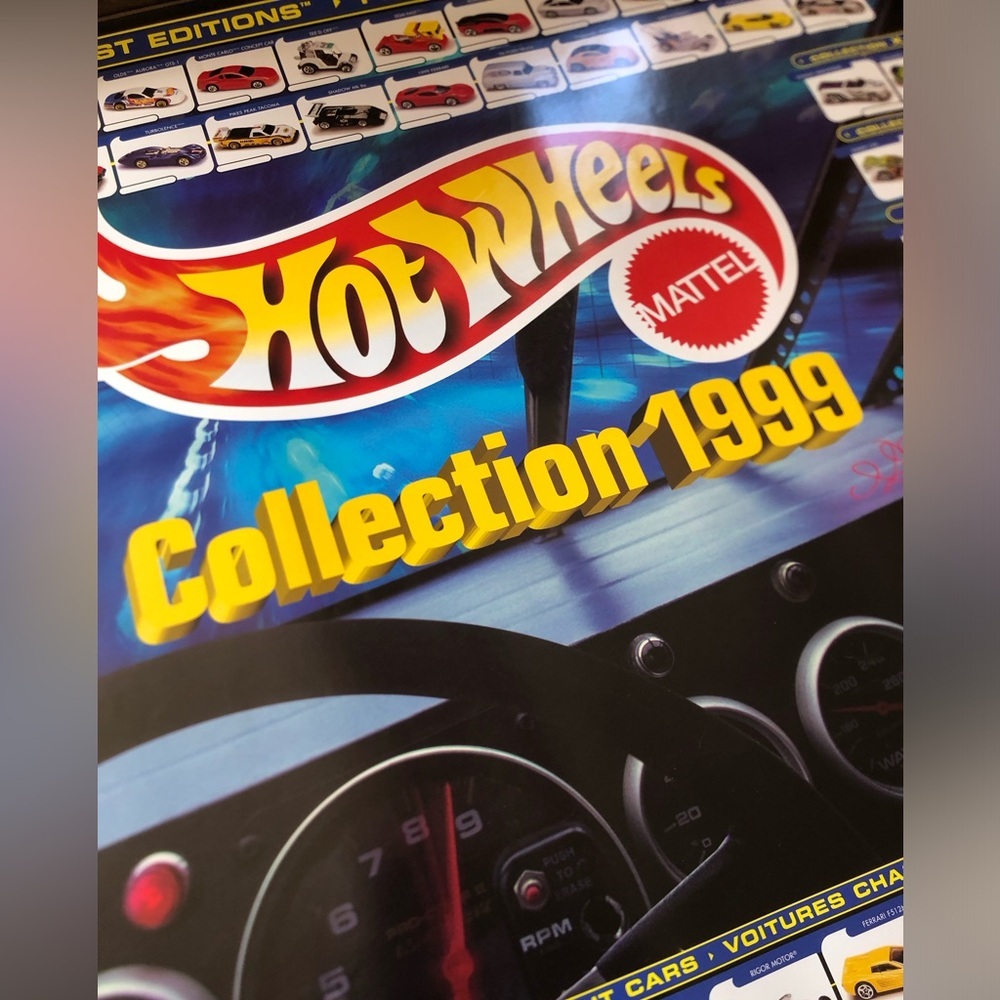 Vtg 1999 Mattel Hot Wheels Collection Poster